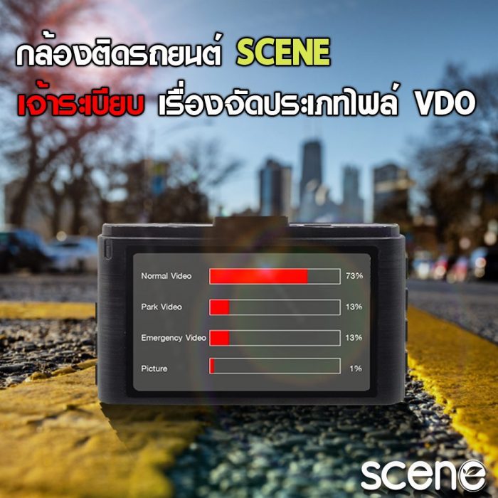 กล้องติดรถยนต์ SCENE โหมด VDO-Was@