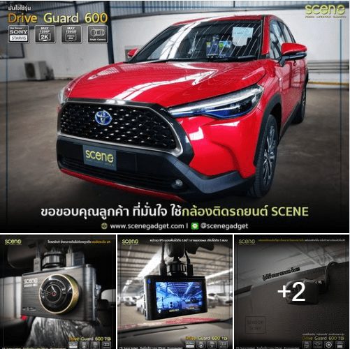 ปก กล้องติดรถยนต์ SCENE รุ่น Drive Guard 600 ซื้อกล้องหลังเพิ่ม คาปาซิเตอร์ WiFi ประกัน18เดือน